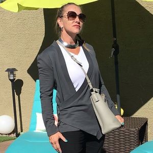 AllSaints Asymmetrical Dark Gray Jacket